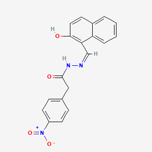 molecular formula C19H15N3O4 B10889801 N'-[(Z)-(2-hydroxynaphthalen-1-yl)methylidene]-2-(4-nitrophenyl)acetohydrazide 