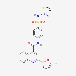 2-(5-methylfuran-2-yl)-N-[4-(1,3-thiazol-2-ylsulfamoyl)phenyl]quinoline-4-carboxamide