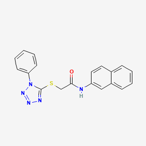 N-(naphthalen-2-yl)-2-[(1-phenyl-1H-tetrazol-5-yl)sulfanyl]acetamide