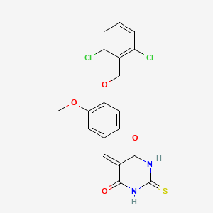 5-{4-[(2,6-dichlorobenzyl)oxy]-3-methoxybenzylidene}-2-thioxodihydropyrimidine-4,6(1H,5H)-dione