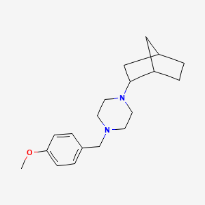 molecular formula C19H28N2O B10889883 1-(Bicyclo[2.2.1]hept-2-yl)-4-(4-methoxybenzyl)piperazine 