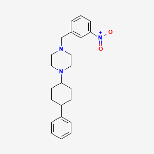 molecular formula C23H29N3O2 B10889903 1-[(3-Nitrophenyl)methyl]-4-(4-phenylcyclohexyl)piperazine 