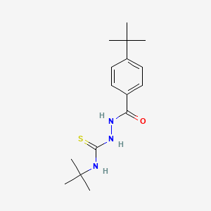 molecular formula C16H25N3OS B10889908 N-tert-butyl-2-[(4-tert-butylphenyl)carbonyl]hydrazinecarbothioamide 