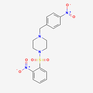 1-(4-Nitrobenzyl)-4-[(2-nitrophenyl)sulfonyl]piperazine