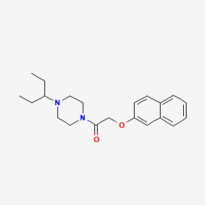 molecular formula C21H28N2O2 B10889945 2-(Naphthalen-2-yloxy)-1-[4-(pentan-3-yl)piperazin-1-yl]ethanone 