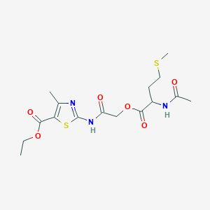 2-[2-(2-Acetylamino-4-methylsulfanyl-butyryloxy)-acetylamino]-4-methyl-thiazole-5-carboxylic acid ethyl ester