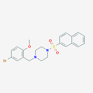 1-(5-Bromo-2-methoxybenzyl)-4-(naphthalen-2-ylsulfonyl)piperazine