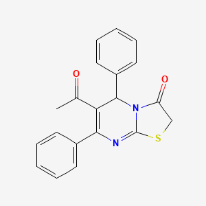 6-acetyl-5,7-diphenyl-5H-[1,3]thiazolo[3,2-a]pyrimidin-3(2H)-one