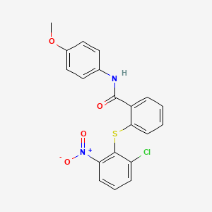 2-[(2-chloro-6-nitrophenyl)sulfanyl]-N-(4-methoxyphenyl)benzamide