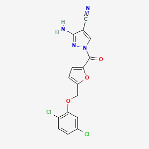 3-amino-1-({5-[(2,5-dichlorophenoxy)methyl]furan-2-yl}carbonyl)-1H-pyrazole-4-carbonitrile