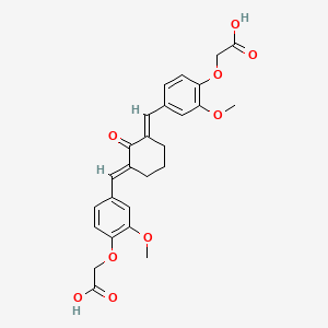 2,2'-{(2-oxocyclohexane-1,3-diylidene)bis[(E)methylylidene(2-methoxybenzene-4,1-diyl)oxy]}diacetic acid