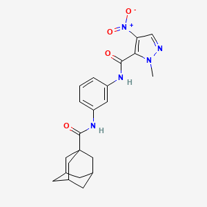 N~5~-{3-[(1-Adamantylcarbonyl)amino]phenyl}-1-methyl-4-nitro-1H-pyrazole-5-carboxamide