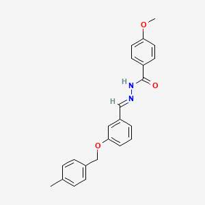 4-methoxy-N'-[(E)-{3-[(4-methylbenzyl)oxy]phenyl}methylidene]benzohydrazide