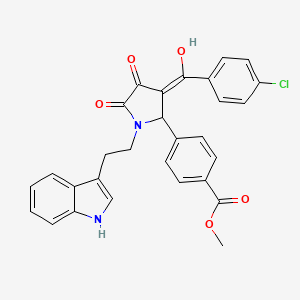 methyl 4-{3-[(4-chlorophenyl)carbonyl]-4-hydroxy-1-[2-(1H-indol-3-yl)ethyl]-5-oxo-2,5-dihydro-1H-pyrrol-2-yl}benzoate