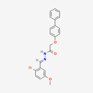 molecular formula C22H19BrN2O3 B10890035 2-(biphenyl-4-yloxy)-N'-[(E)-(2-bromo-5-methoxyphenyl)methylidene]acetohydrazide 