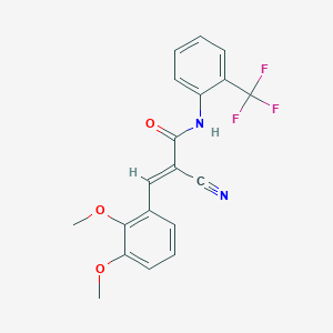 (2E)-2-cyano-3-(2,3-dimethoxyphenyl)-N-[2-(trifluoromethyl)phenyl]prop-2-enamide