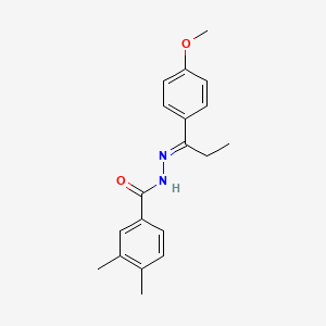 molecular formula C19H22N2O2 B10890042 N'-[(1E)-1-(4-methoxyphenyl)propylidene]-3,4-dimethylbenzohydrazide 