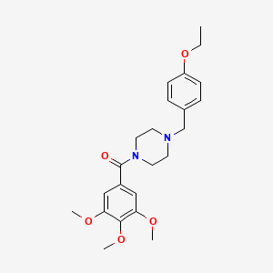 molecular formula C23H30N2O5 B10890060 [4-(4-Ethoxybenzyl)piperazin-1-yl](3,4,5-trimethoxyphenyl)methanone 