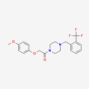 2-(4-Methoxyphenoxy)-1-{4-[2-(trifluoromethyl)benzyl]piperazin-1-yl}ethanone