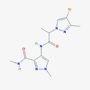 4-{[2-(4-bromo-3-methyl-1H-pyrazol-1-yl)propanoyl]amino}-N,1-dimethyl-1H-pyrazole-3-carboxamide