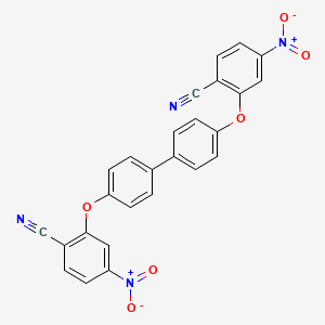 molecular formula C26H14N4O6 B10890118 2,2'-[Biphenyl-4,4'-diylbis(oxy)]bis(4-nitrobenzonitrile) 