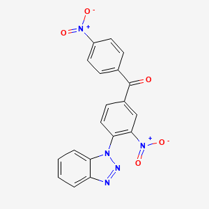 molecular formula C19H11N5O5 B10890126 [4-(1H-benzotriazol-1-yl)-3-nitrophenyl](4-nitrophenyl)methanone 