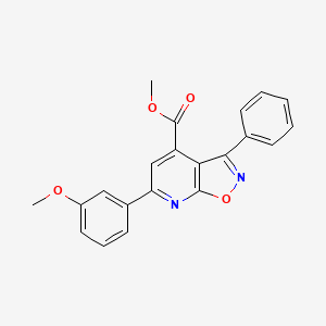 molecular formula C21H16N2O4 B10890129 Methyl 6-(3-methoxyphenyl)-3-phenyl[1,2]oxazolo[5,4-b]pyridine-4-carboxylate 