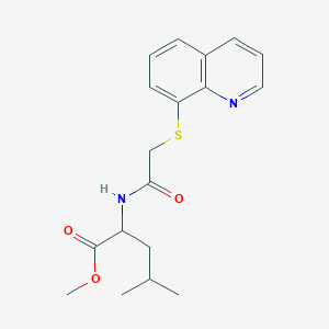 molecular formula C18H22N2O3S B10890145 methyl N-[(quinolin-8-ylsulfanyl)acetyl]leucinate 