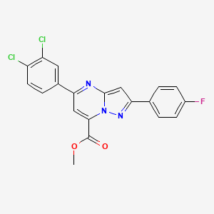 Methyl 5-(3,4-dichlorophenyl)-2-(4-fluorophenyl)pyrazolo[1,5-a]pyrimidine-7-carboxylate