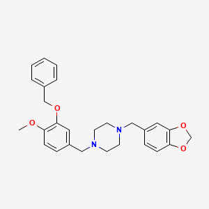 1-(1,3-Benzodioxol-5-ylmethyl)-4-[3-(benzyloxy)-4-methoxybenzyl]piperazine