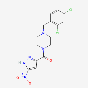 [4-(2,4-dichlorobenzyl)piperazin-1-yl](3-nitro-1H-pyrazol-5-yl)methanone