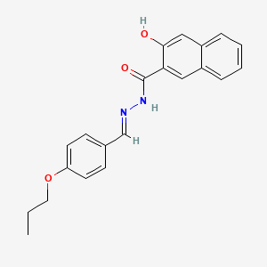 molecular formula C21H20N2O3 B10890207 3-hydroxy-N'-[(E)-(4-propoxyphenyl)methylidene]naphthalene-2-carbohydrazide 