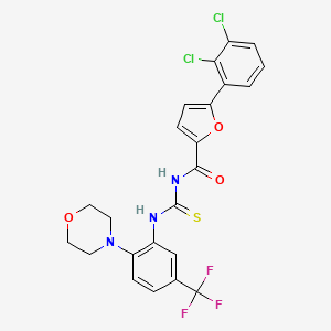 5-(2,3-dichlorophenyl)-N-{[2-(morpholin-4-yl)-5-(trifluoromethyl)phenyl]carbamothioyl}furan-2-carboxamide