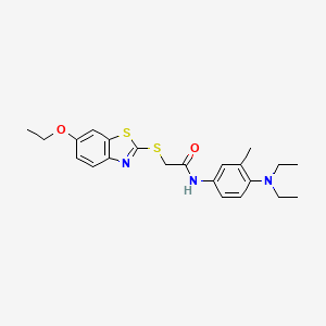 N-[4-(diethylamino)-3-methylphenyl]-2-[(6-ethoxy-1,3-benzothiazol-2-yl)sulfanyl]acetamide