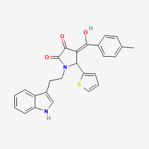 3-hydroxy-1-[2-(1H-indol-3-yl)ethyl]-4-[(4-methylphenyl)carbonyl]-5-(thiophen-2-yl)-1,5-dihydro-2H-pyrrol-2-one