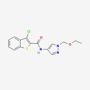 3-chloro-N-[1-(ethoxymethyl)-1H-pyrazol-4-yl]-1-benzothiophene-2-carboxamide