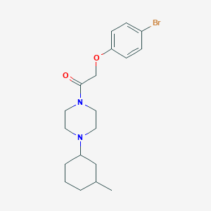 molecular formula C19H27BrN2O2 B10890297 2-(4-Bromophenoxy)-1-[4-(3-methylcyclohexyl)piperazin-1-yl]ethanone 