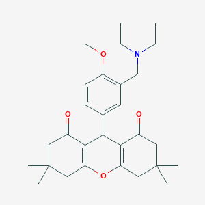 molecular formula C29H39NO4 B10890302 9-{3-[(diethylamino)methyl]-4-methoxyphenyl}-3,3,6,6-tetramethyl-3,4,5,6,7,9-hexahydro-1H-xanthene-1,8(2H)-dione 