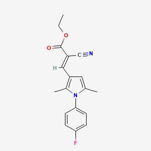 ethyl (2E)-2-cyano-3-[1-(4-fluorophenyl)-2,5-dimethyl-1H-pyrrol-3-yl]prop-2-enoate