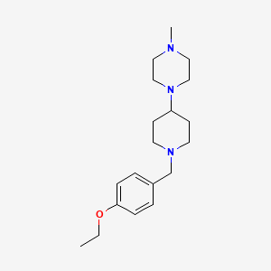 molecular formula C19H31N3O B10890321 1-[1-(4-Ethoxybenzyl)piperidin-4-yl]-4-methylpiperazine 