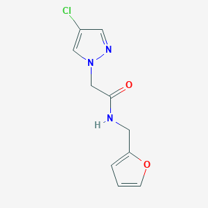 molecular formula C10H10ClN3O2 B10890356 2-(4-chloro-1H-pyrazol-1-yl)-N-(furan-2-ylmethyl)acetamide 