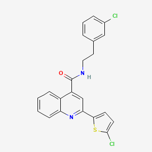 N-[2-(3-chlorophenyl)ethyl]-2-(5-chlorothiophen-2-yl)quinoline-4-carboxamide