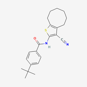 4-tert-butyl-N-(3-cyano-4,5,6,7,8,9-hexahydrocycloocta[b]thiophen-2-yl)benzamide