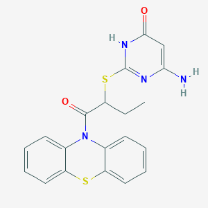 6-amino-2-{[1-oxo-1-(10H-phenothiazin-10-yl)butan-2-yl]sulfanyl}pyrimidin-4(3H)-one