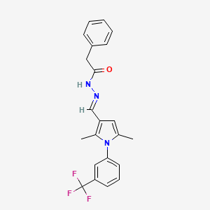 N'-[(E)-{2,5-dimethyl-1-[3-(trifluoromethyl)phenyl]-1H-pyrrol-3-yl}methylidene]-2-phenylacetohydrazide