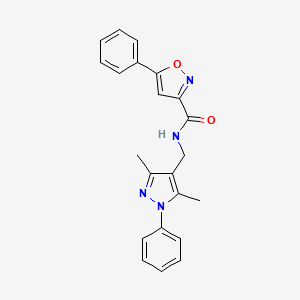 N-[(3,5-dimethyl-1-phenyl-1H-pyrazol-4-yl)methyl]-5-phenyl-1,2-oxazole-3-carboxamide