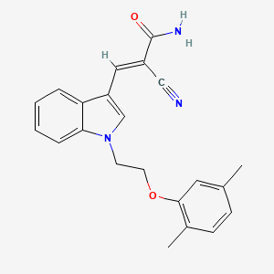 (2E)-2-cyano-3-{1-[2-(2,5-dimethylphenoxy)ethyl]-1H-indol-3-yl}prop-2-enamide