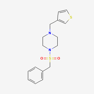 molecular formula C16H20N2O2S2 B10890438 1-(Benzylsulfonyl)-4-(thiophen-3-ylmethyl)piperazine 