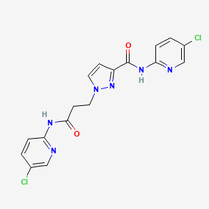 N-(5-chloropyridin-2-yl)-1-{3-[(5-chloropyridin-2-yl)amino]-3-oxopropyl}-1H-pyrazole-3-carboxamide