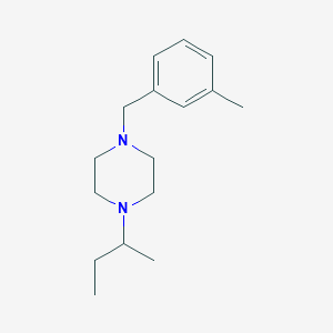 molecular formula C16H26N2 B10890446 1-(Butan-2-yl)-4-(3-methylbenzyl)piperazine 